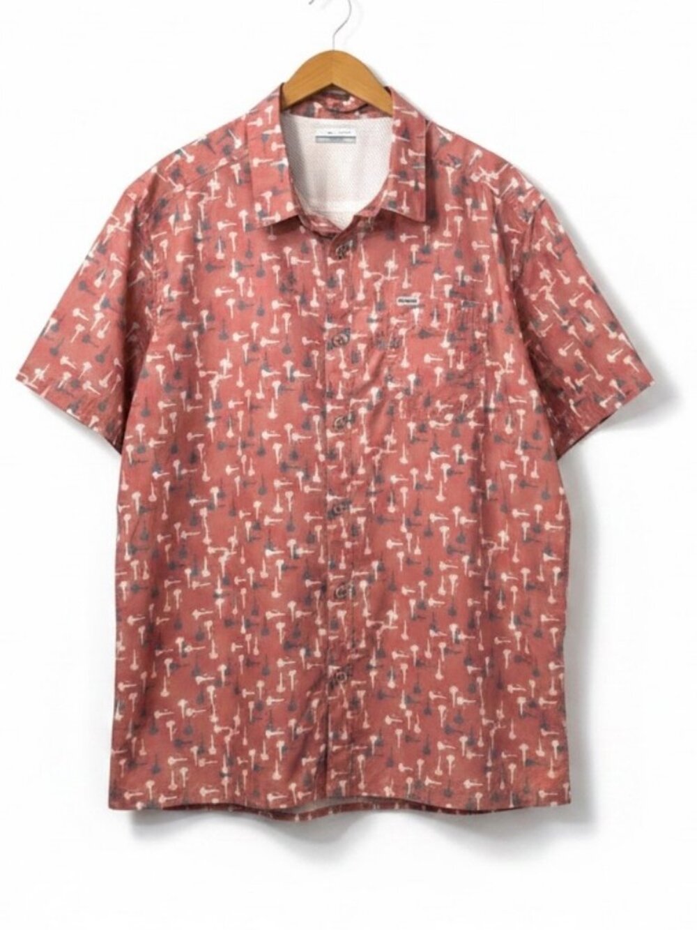 Columbia PFG Retro Fly Fishing Camp Shirt XL Gorpcore Outdoor Pink Lure
